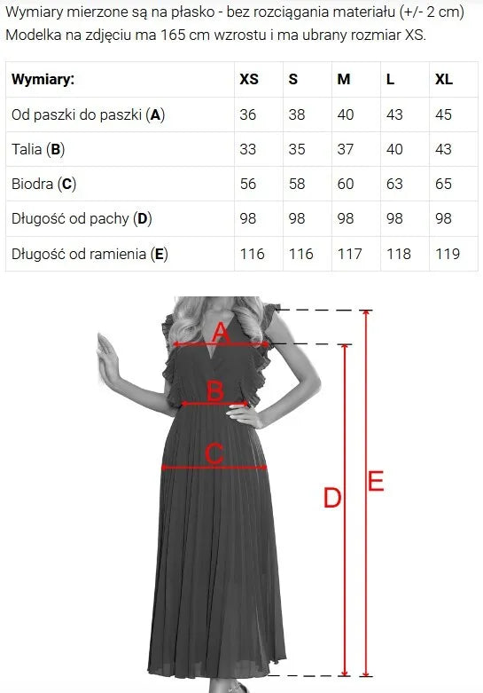 675-1 Platėjanti midi suknelė su voko formos iškirpte ir blizgesiu – šviesiai mėlyna